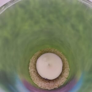 Garden Candle Lantern – Heart of Purple Roses - Image 3