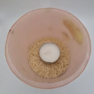 Pink and Salmon Candle Lantern – Angel with a Heart Balloon - Image 3