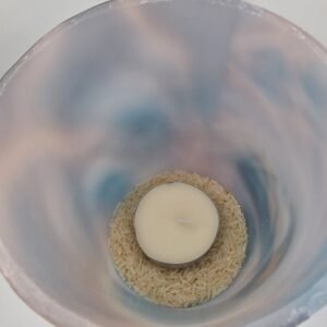Light Blue Candle Lantern – Seashells and Starfish - Image 3