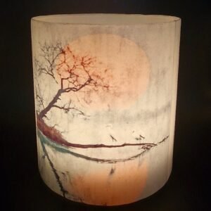 Misty Dawn Candle Lantern – Birds on the Lake - Image 4