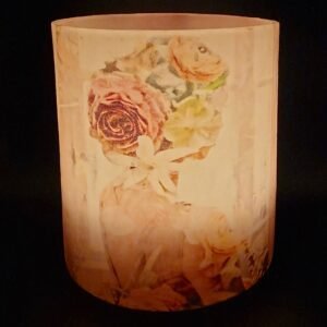 Pink Candle Lantern – Floral Female Figure - Image 4
