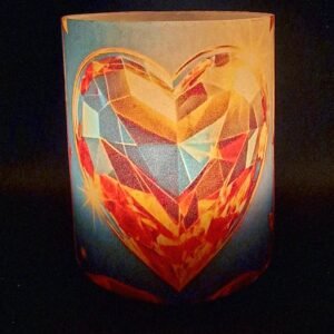Blue Candle Lantern – Colorful Heart - Image 4