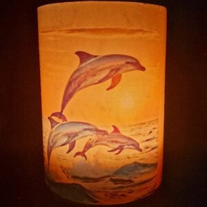 Orange Candle Lantern – Seaside Games at Sunset - Image 4