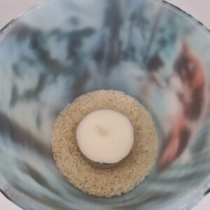 Snowy Forest Candle Lantern – The Girl and the Wolf - Image 3